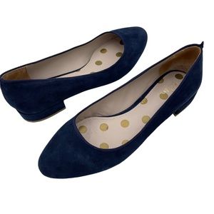 Boden Cathy Blue Suede Flat 38 / 7